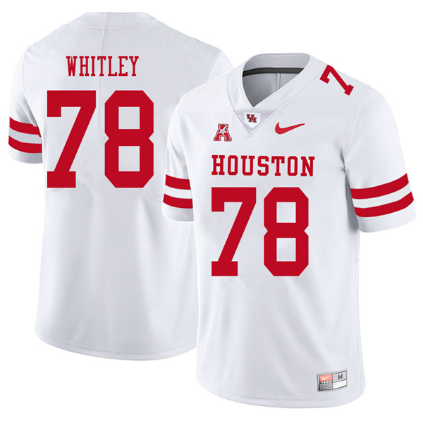 2018 Men #78 Wilson Whitley Houston Cougars College Football Jerseys Sale-White - Click Image to Close